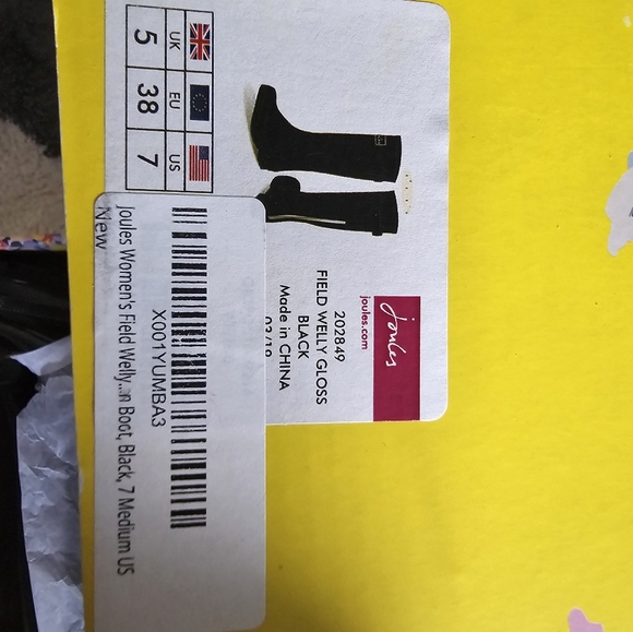 Jeules Black Rainboots size 7 - Picture 3 of 11
